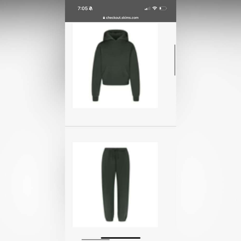 Dark Green Skims Hoodie and Joggers Set